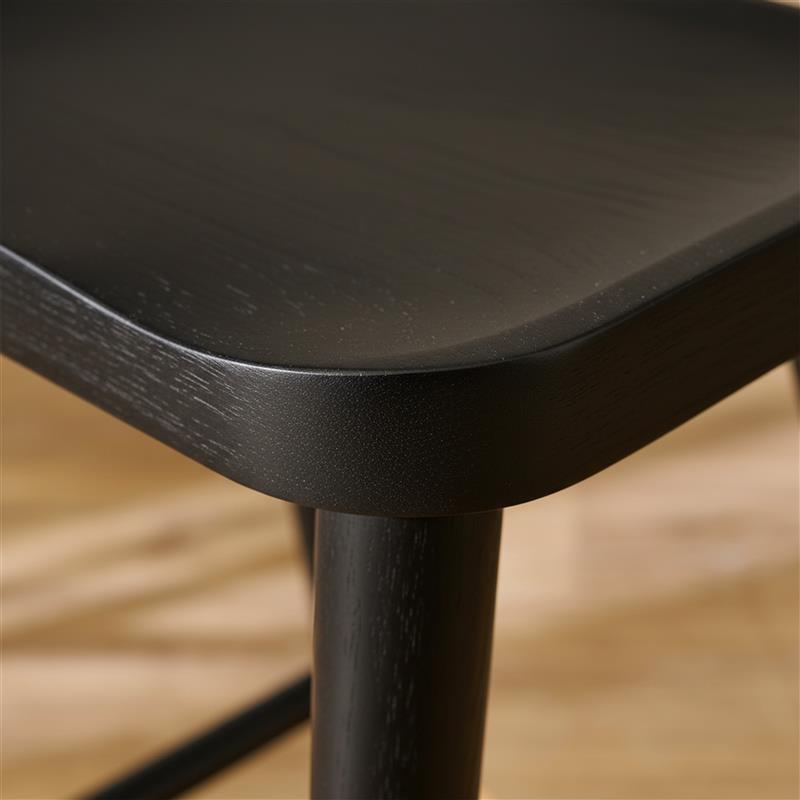 Silvester Bar Stool - Black Oak