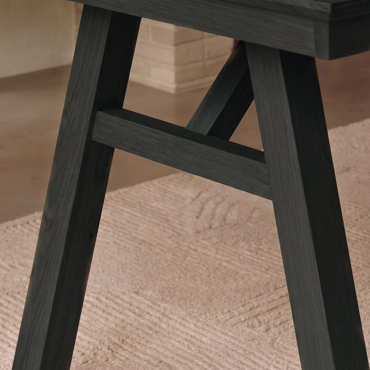 Sabina 160-240cm Black Oak Extending Dining Table - Laura James