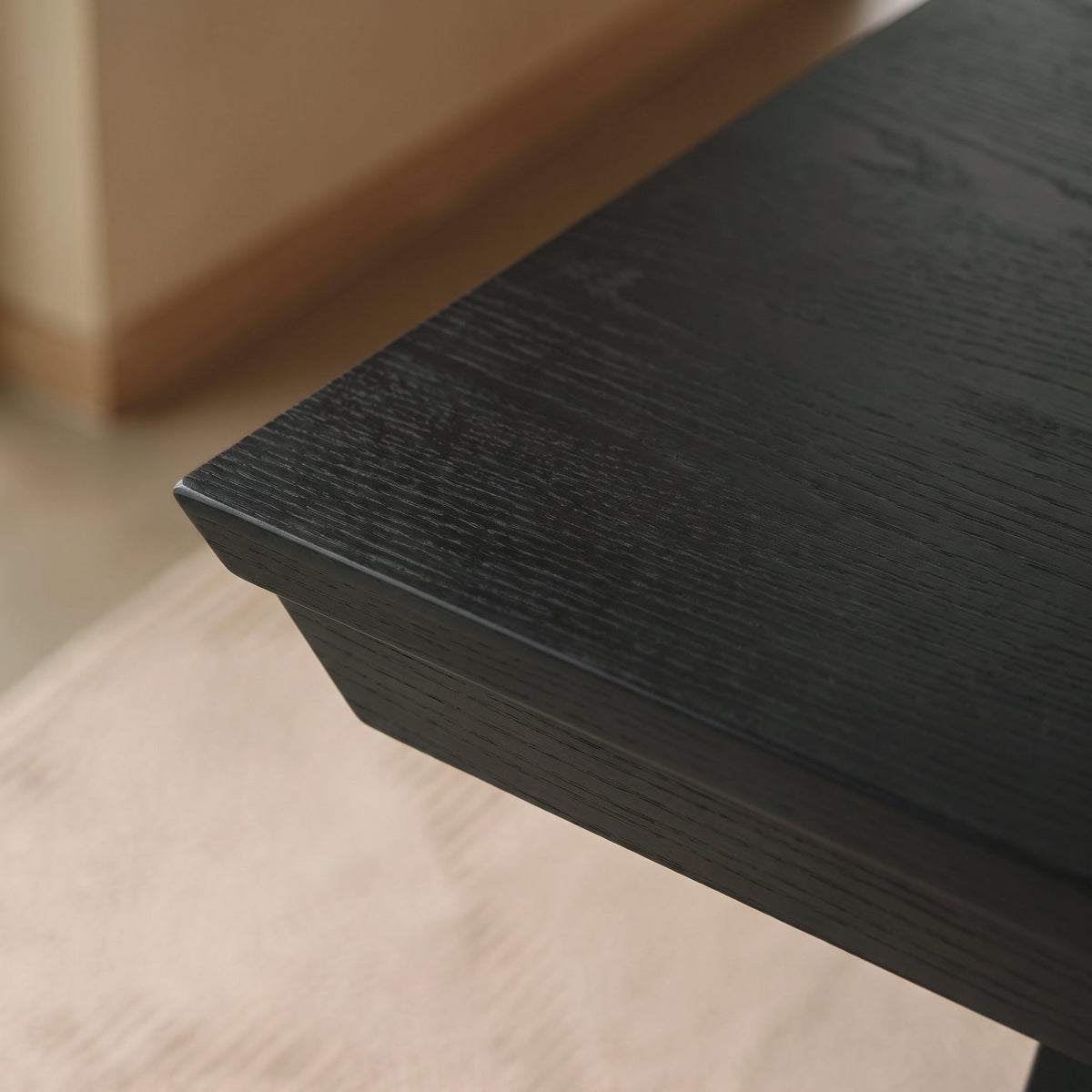 Sabina 160-240cm Black Oak Extending Dining Table - Laura James