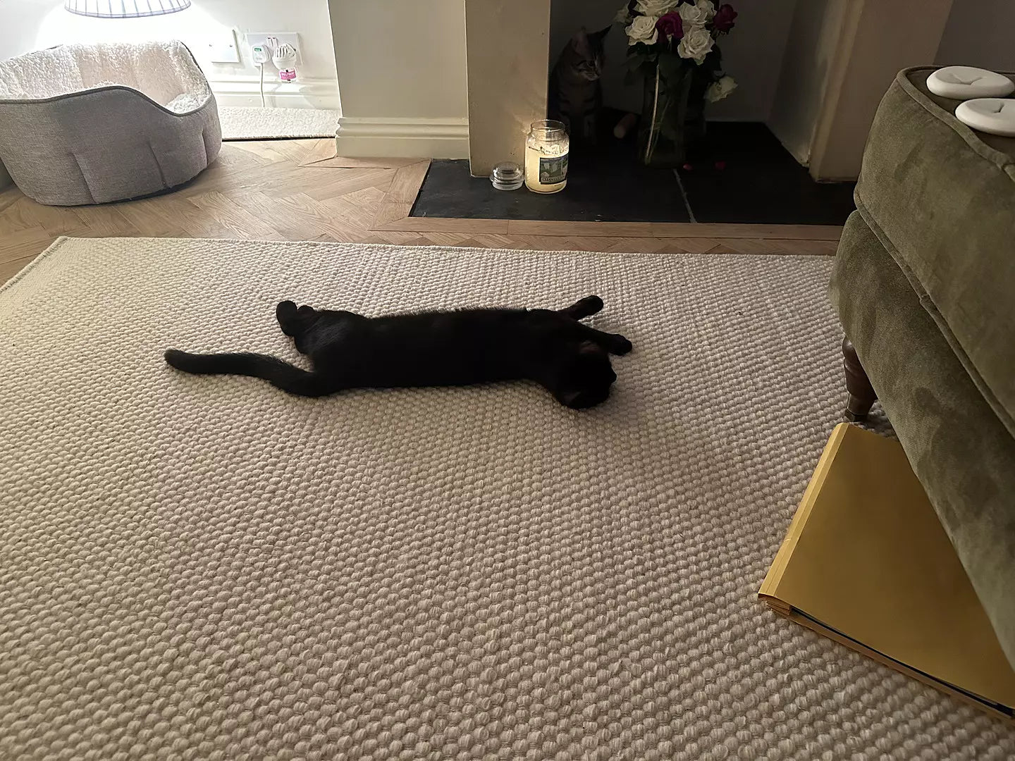 Atcham Clay/Natural Pebble Wool with Cotton Rug - Laura James