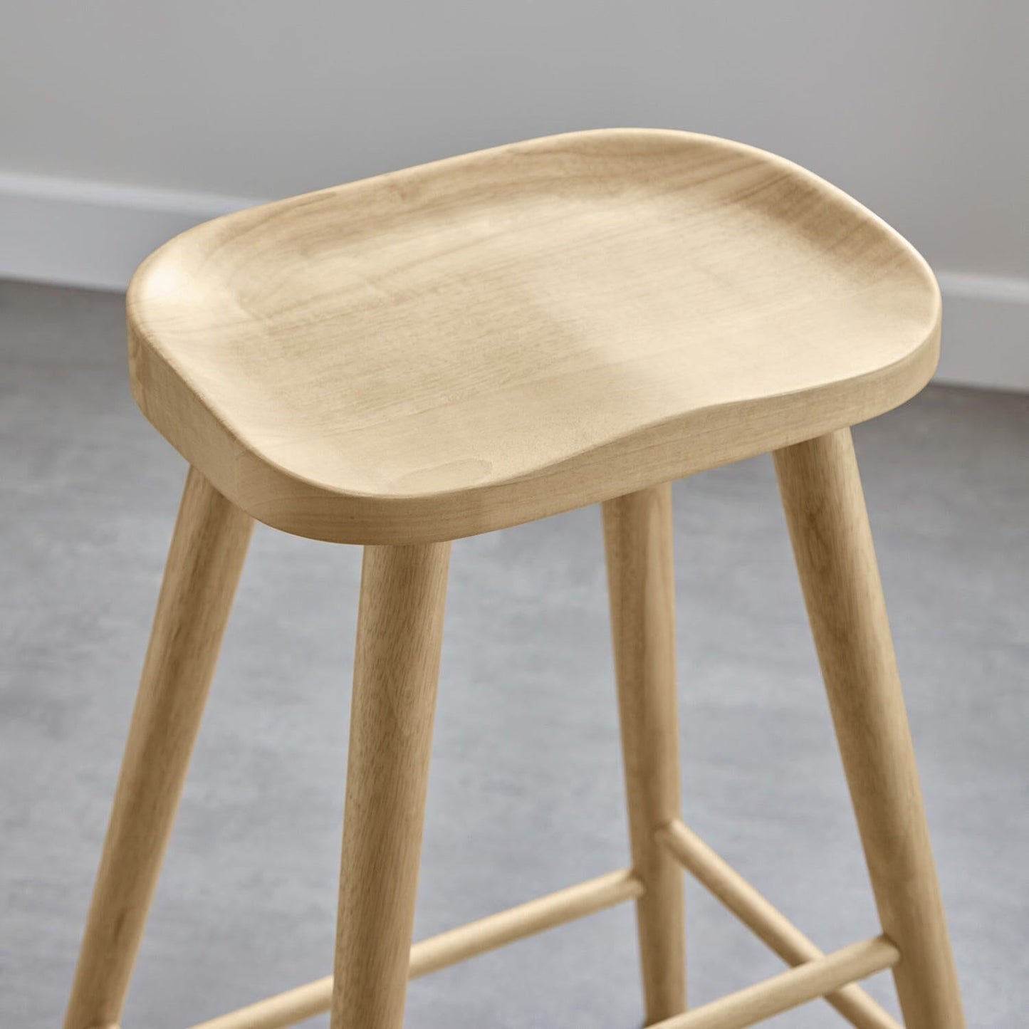 Silvester Pale Oak Stool - Laura James