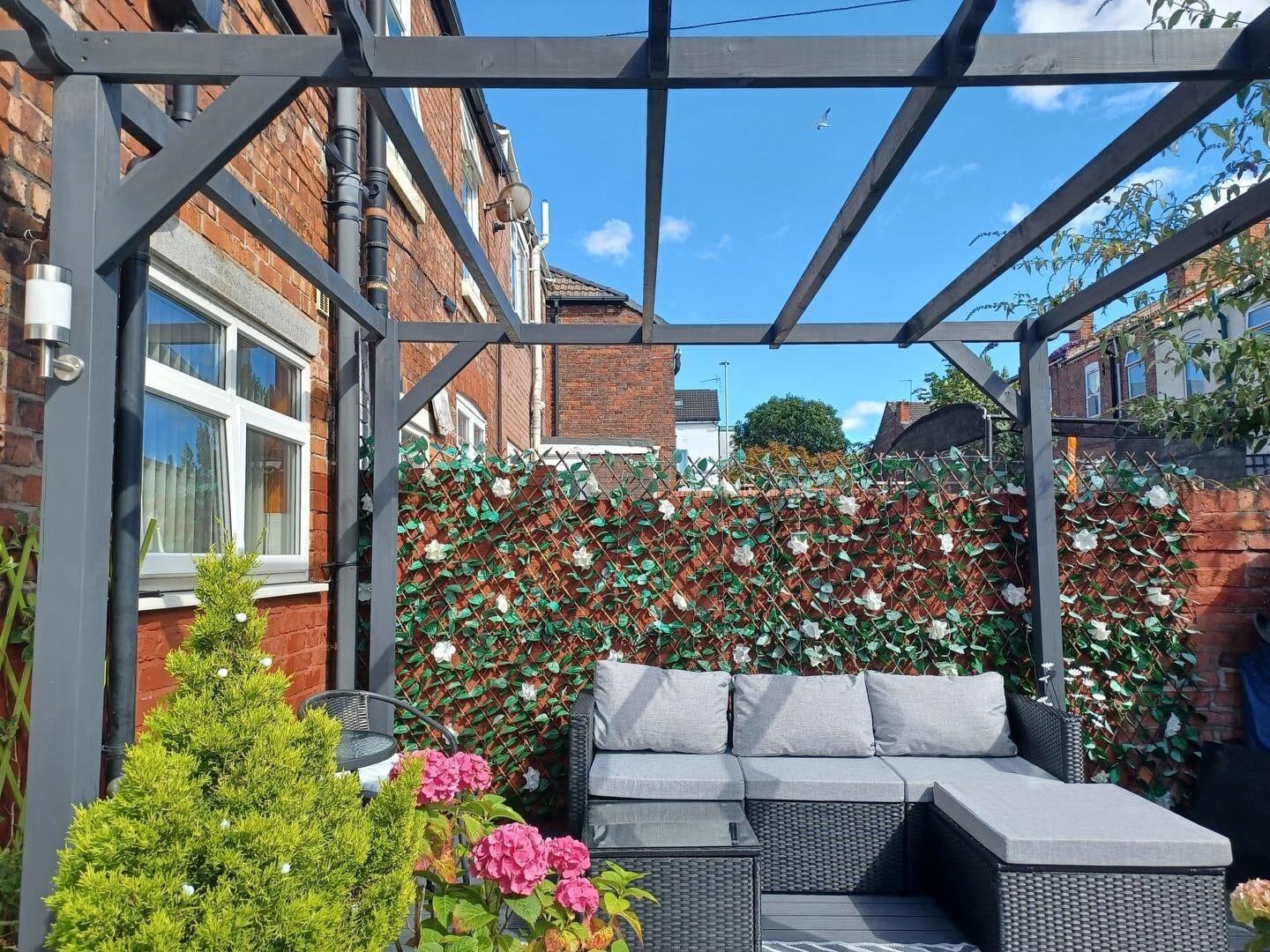 Weston 4 Seater Rattan Garden Corner Sofa Set - Black Weave - Laura James