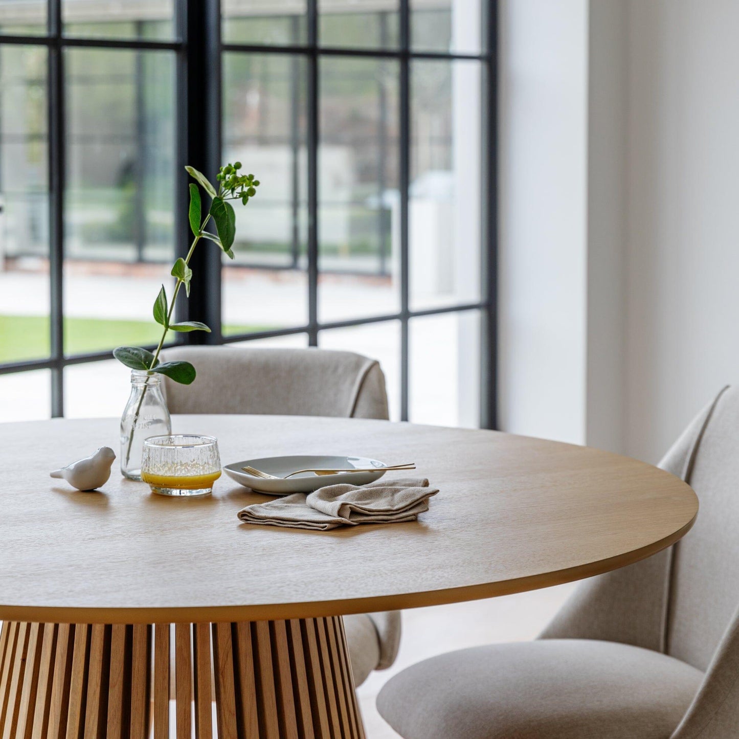 Willow Round Dining Table Pale Oak - Laura James