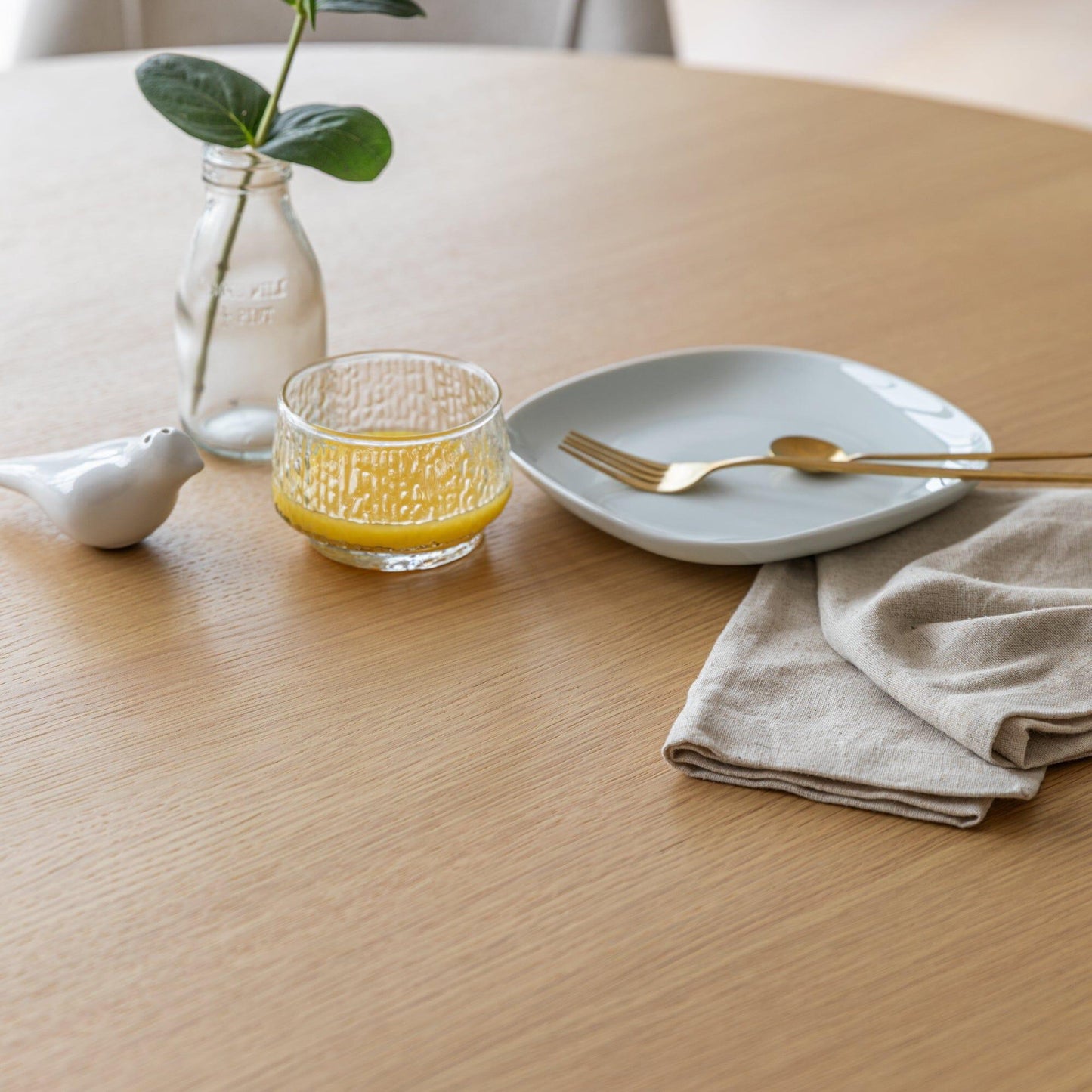 Willow Round Dining Table Pale Oak - Laura James