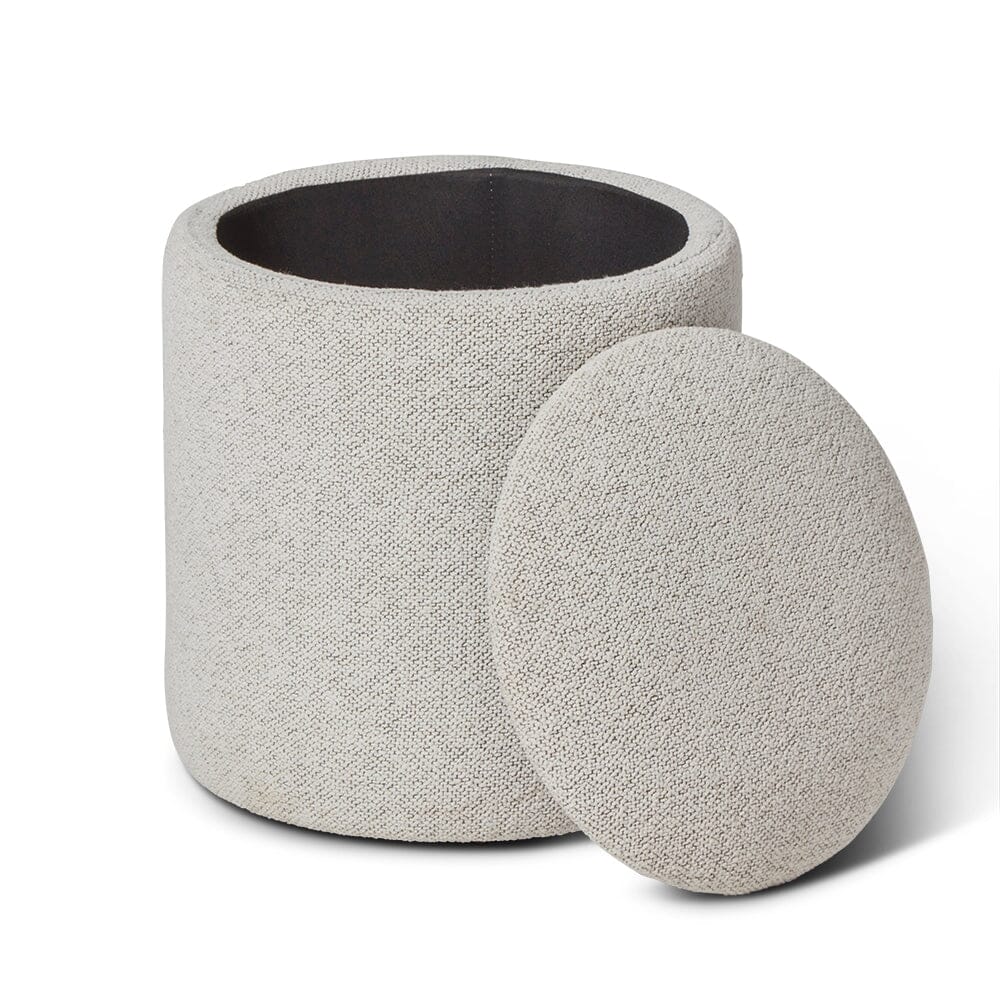 Abigail Drum Stool - Dove Grey - Laura James
