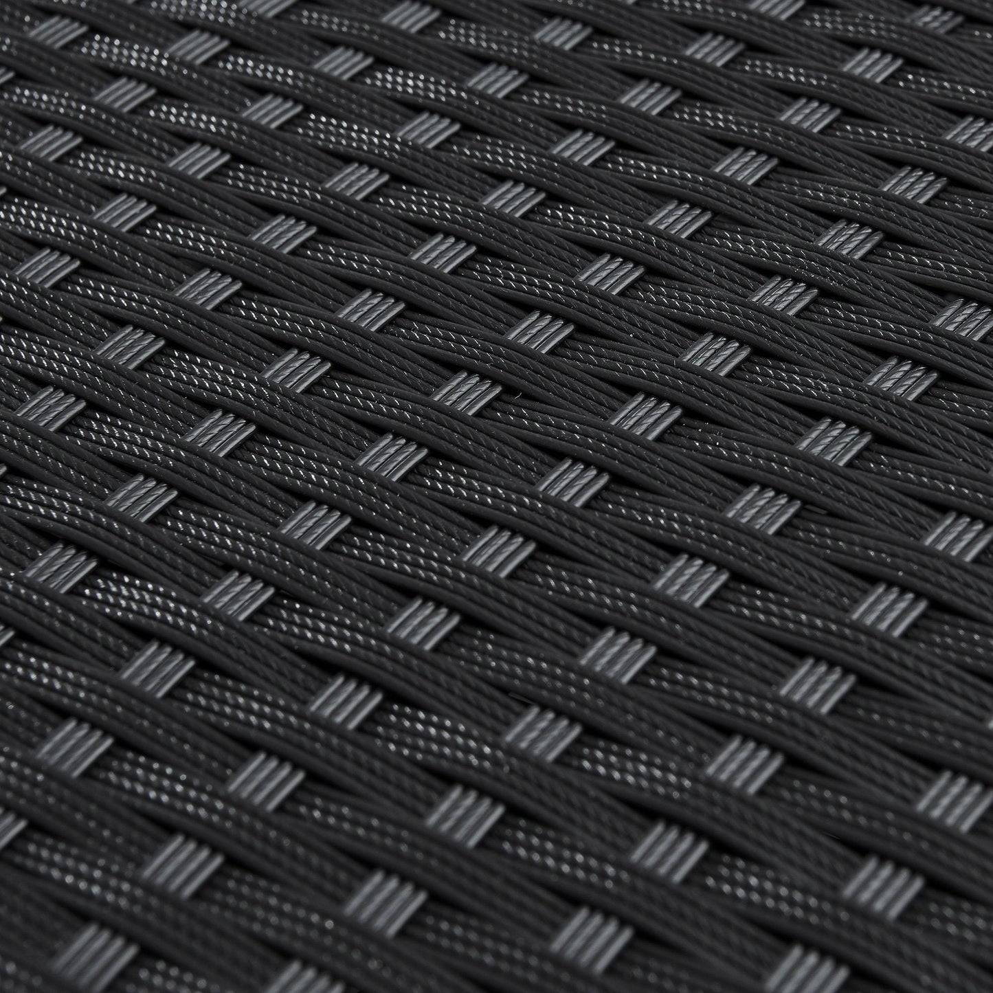 Kemble 6 Seater Rattan Round Dining Set with Premium Parasol and Parasol Rain Cover - Black