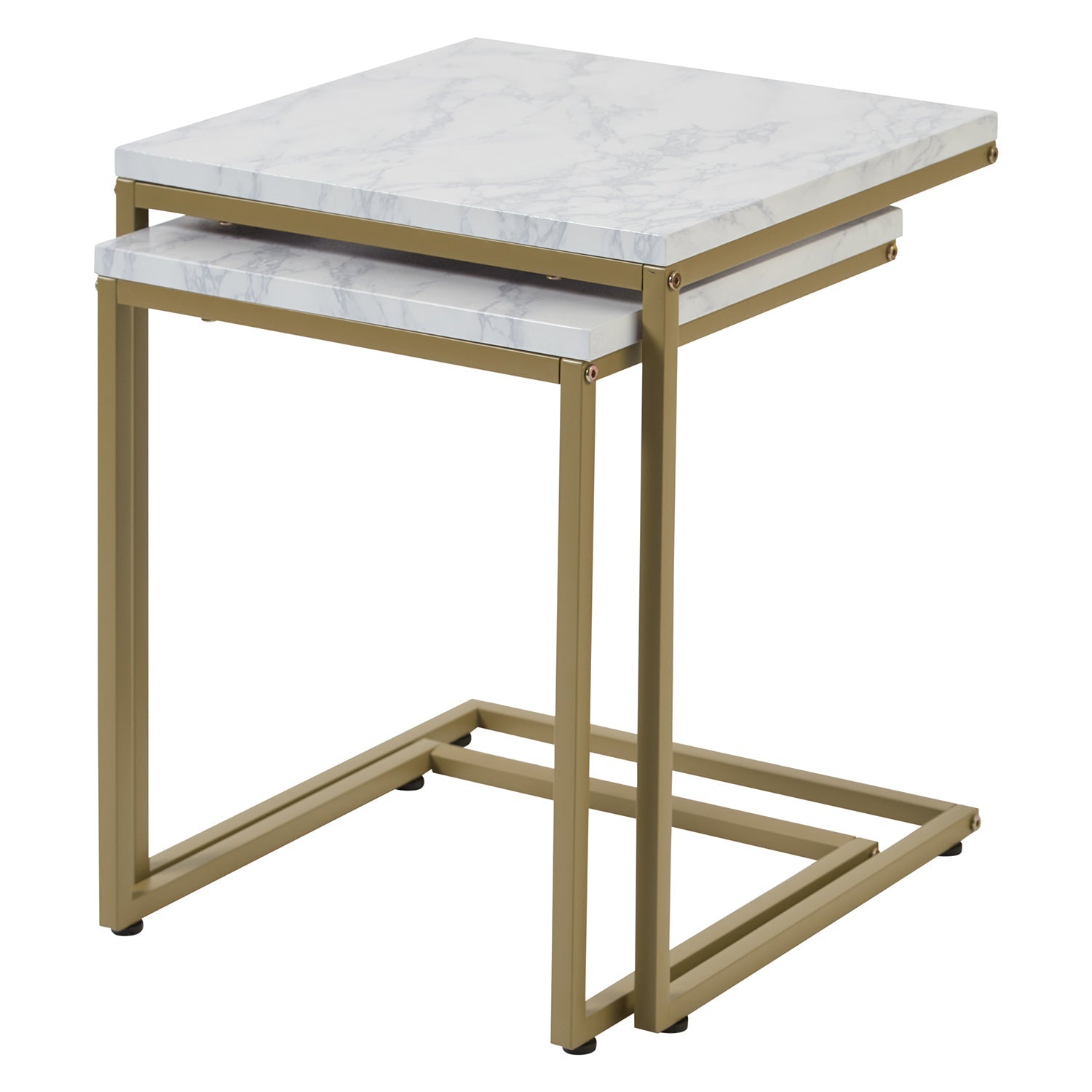 Jay nest of tables - Marble effect and gold - Laura James