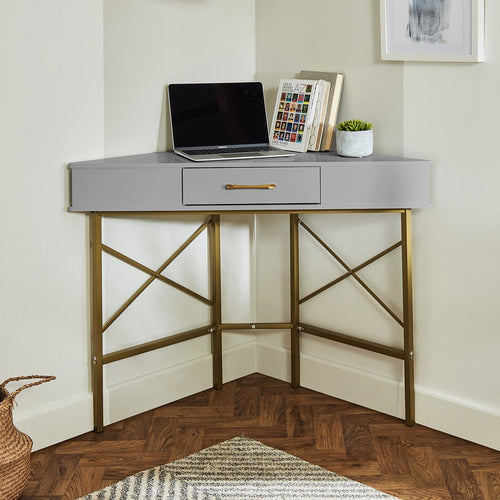 Marie corner desk - grey