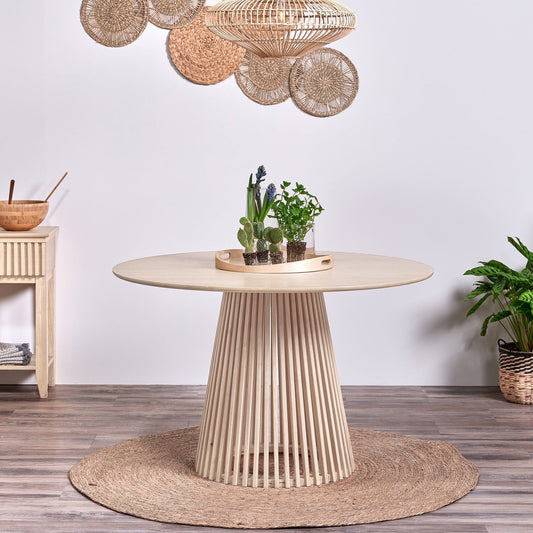 Willow Round Dining Table Pale Oak - Laura James