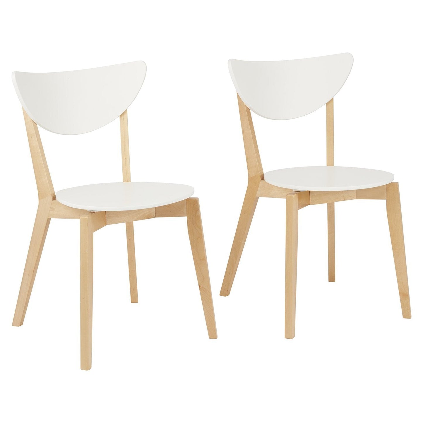 Paul extendable table with 6 chairs - large - white - Laura James