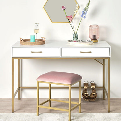 Pink Fluted Glass Table Lamp with Gold Base - Laura James