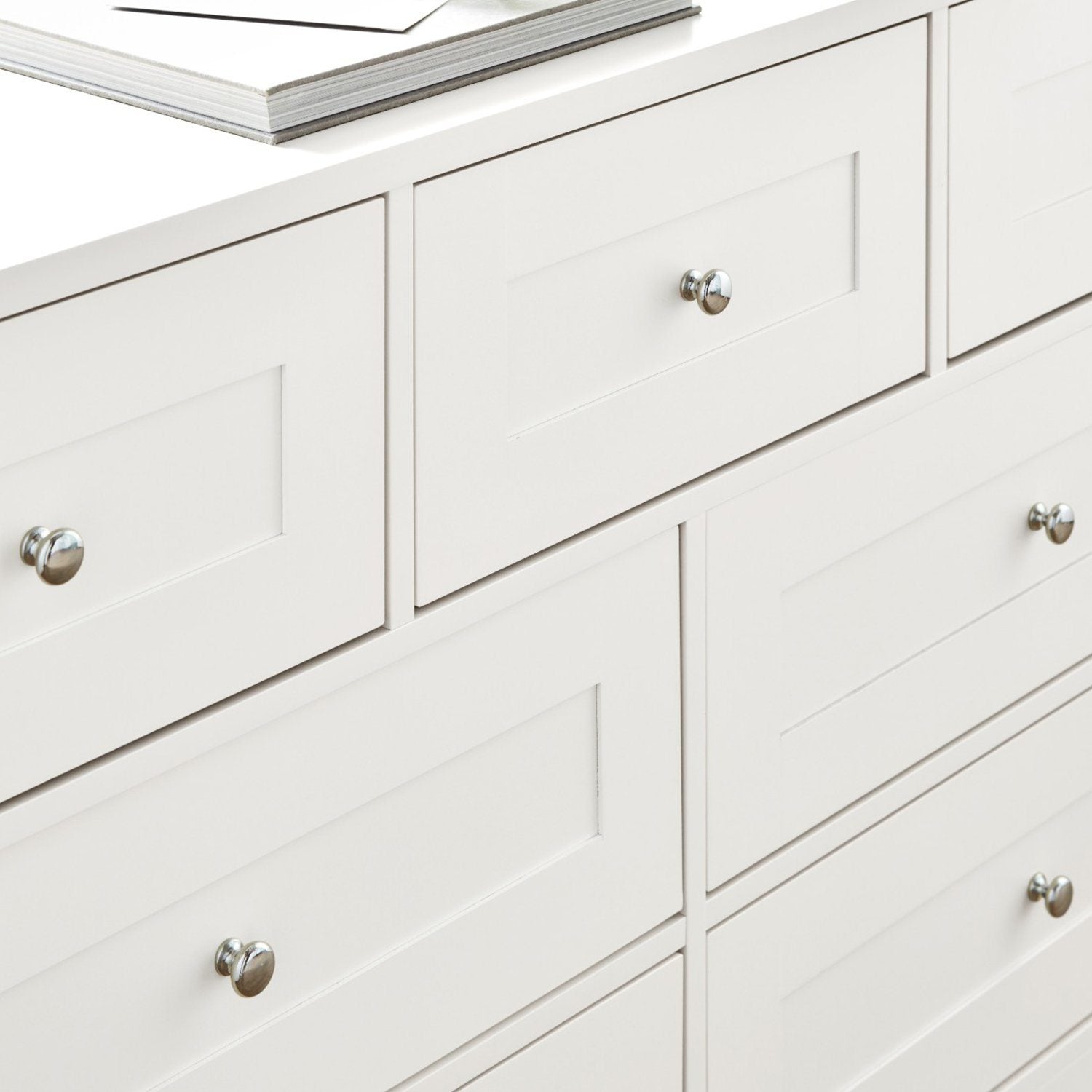 Stevie Chest of Drawers - 3 Over 4 - White - Laura James