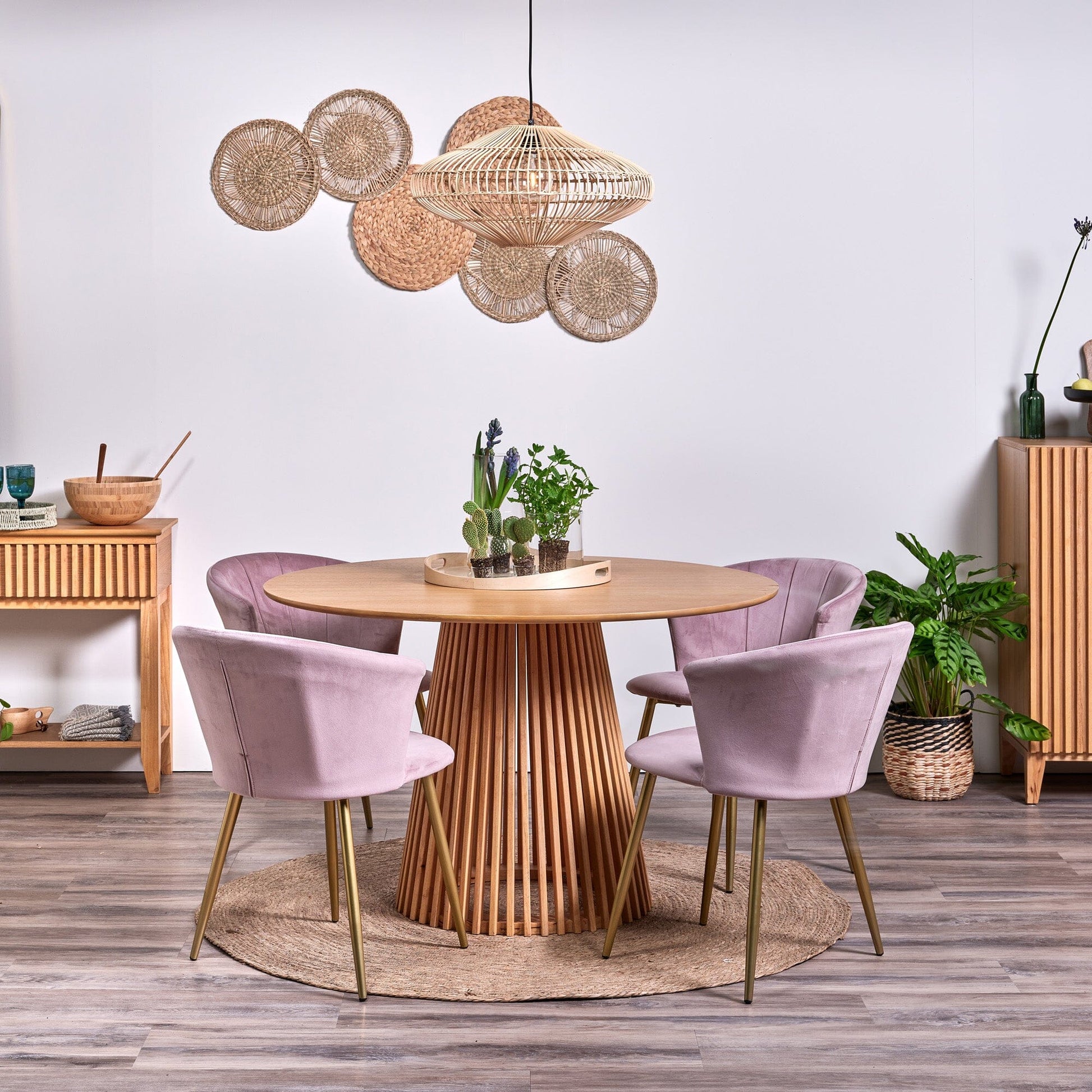 Willow Round Dining Table Natural - Laura James