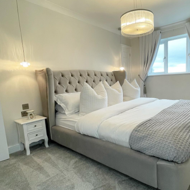 White Bedside Tables Fully Assembled - Set of 2