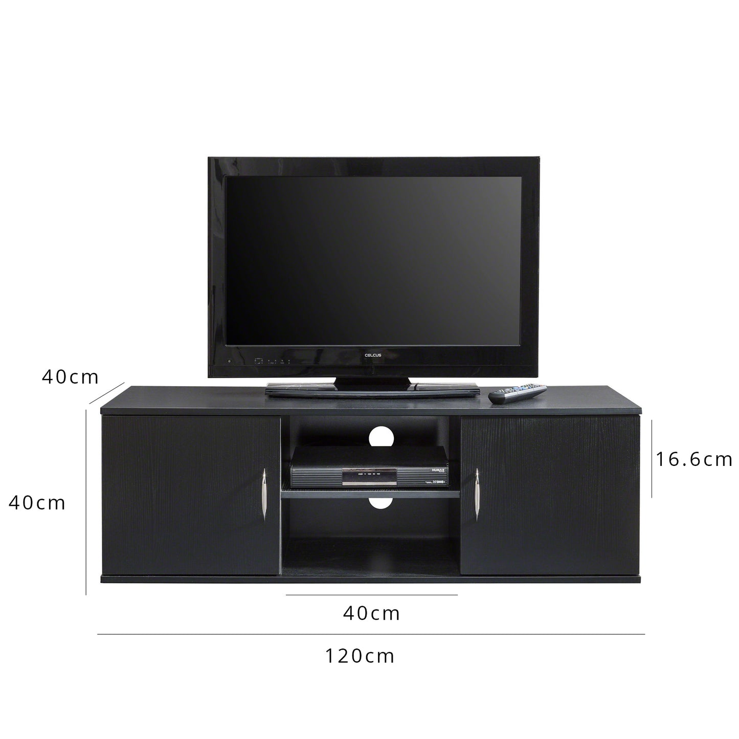 Essie TV Unit With Storage - Black