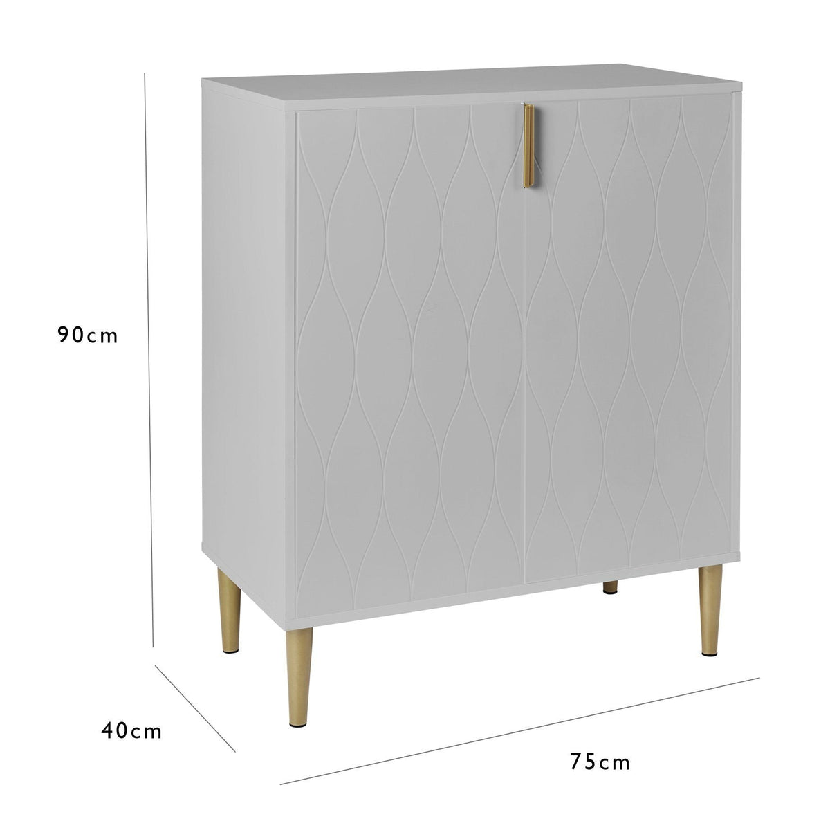 Gloria small sideboard - grey - Laura James