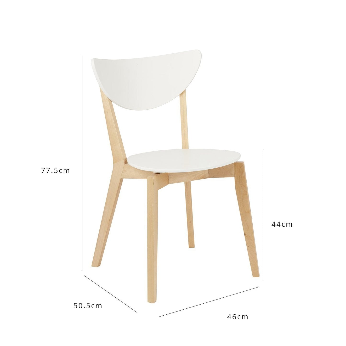 Paul extendable table with 6 chairs - large - white - Laura James