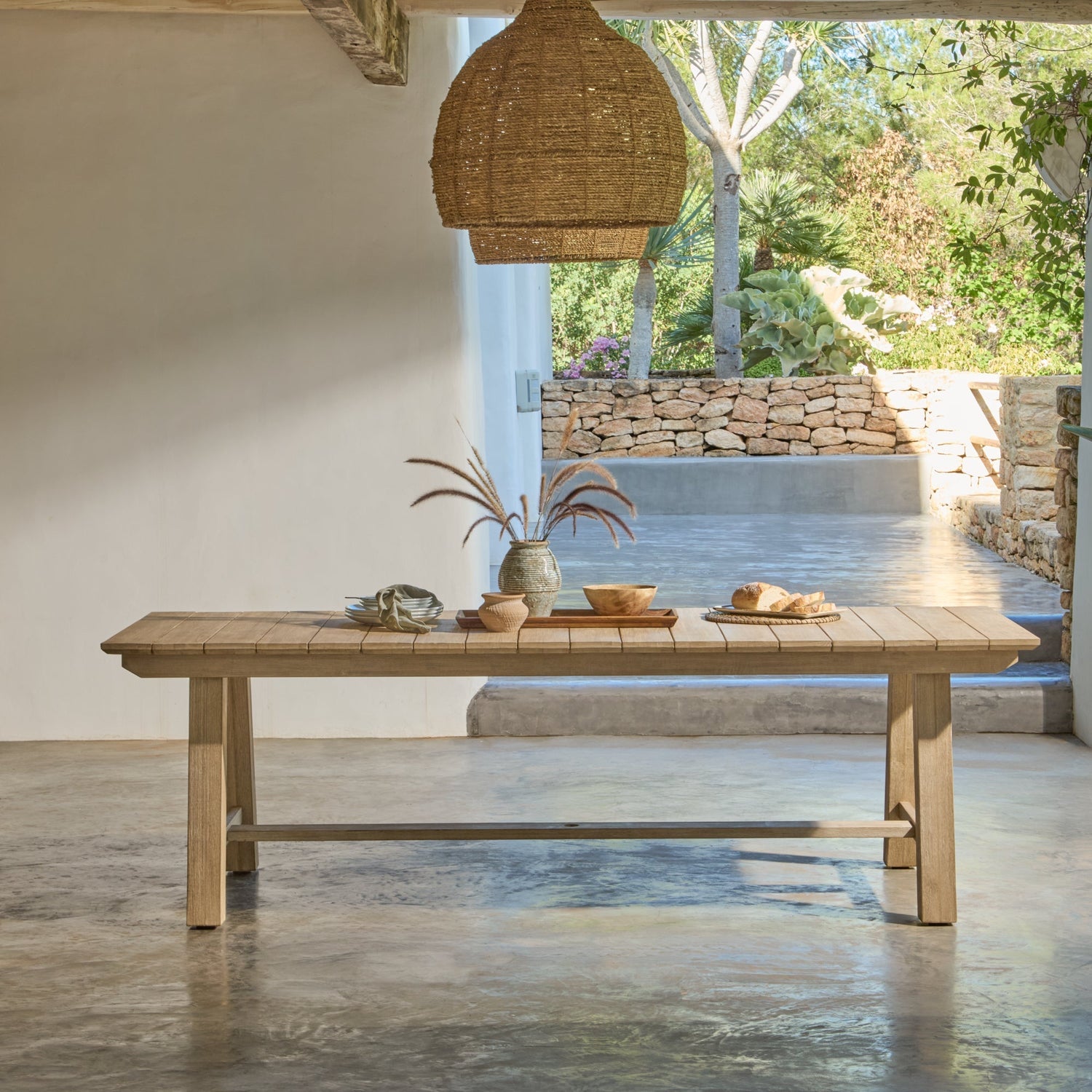 Oakley Extendable Wooden Garden Table - Laura James