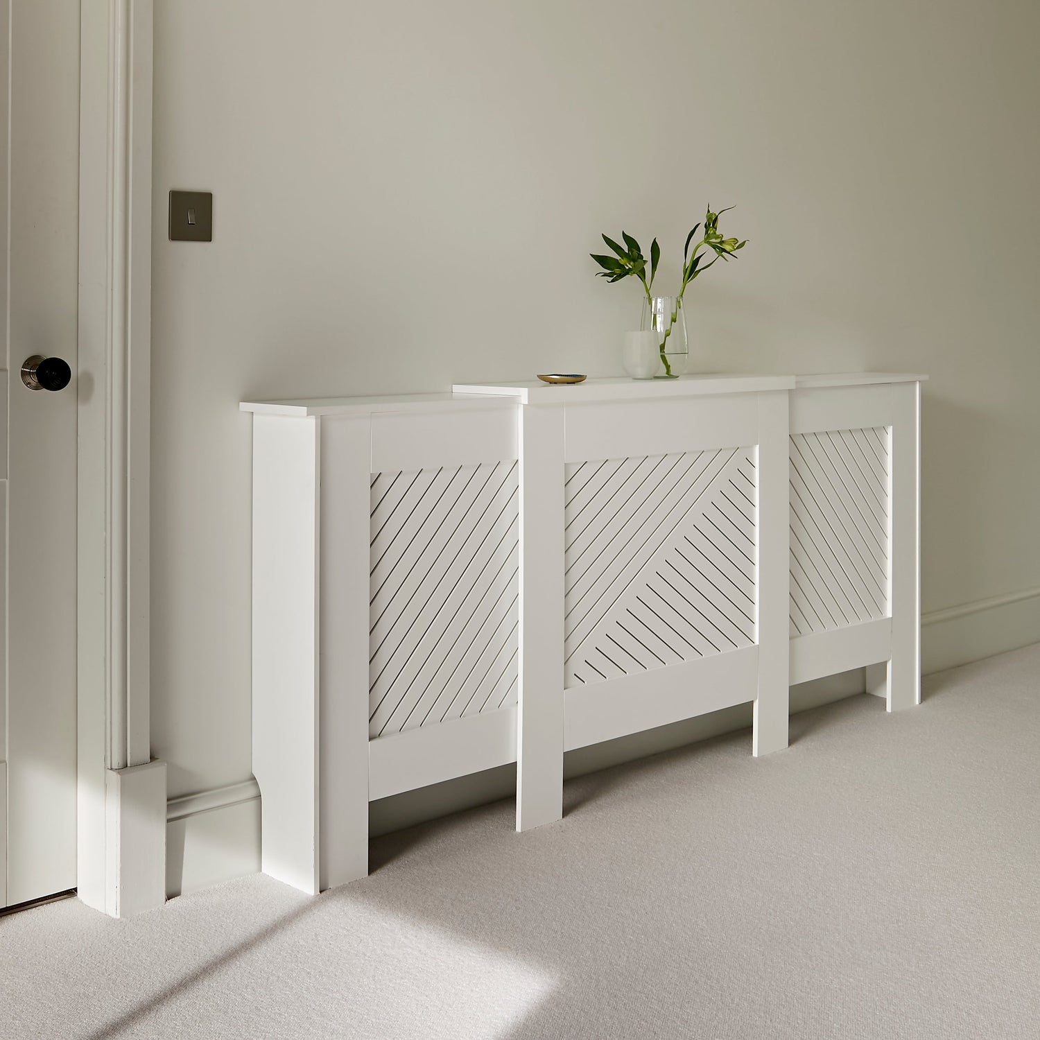 Elspeth Extending Radiator Cover in Snow White - Laura James