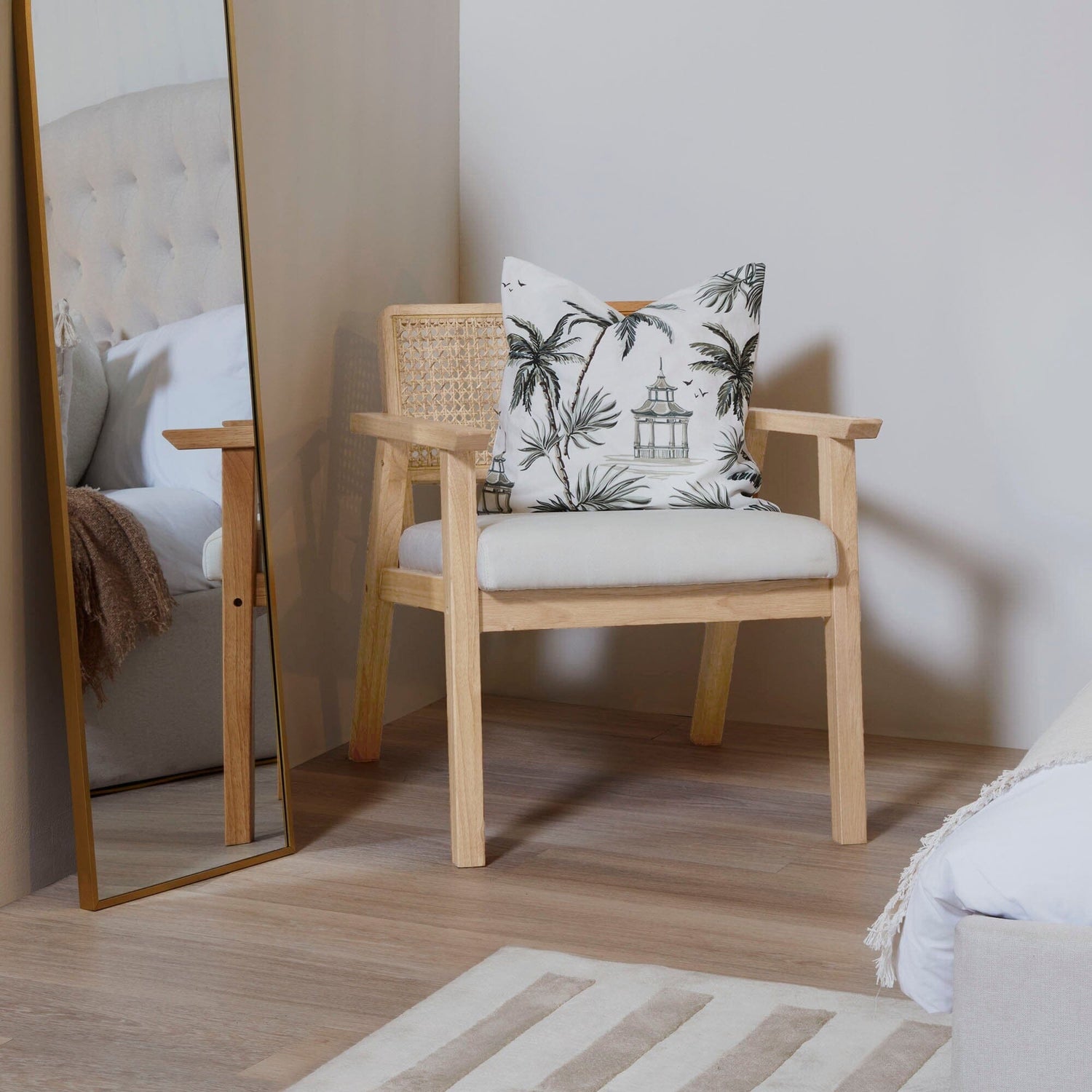 Willow Armchair Whitewash - Laura James