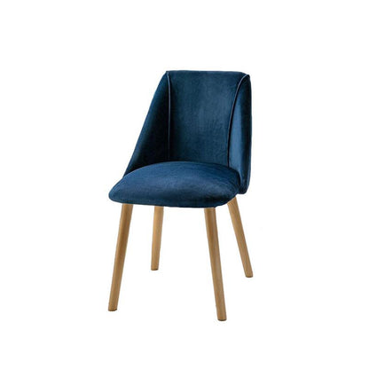 Freya Ink Blue Dining Chairs - Set of 2 - Pale Oak Legs - Laura James