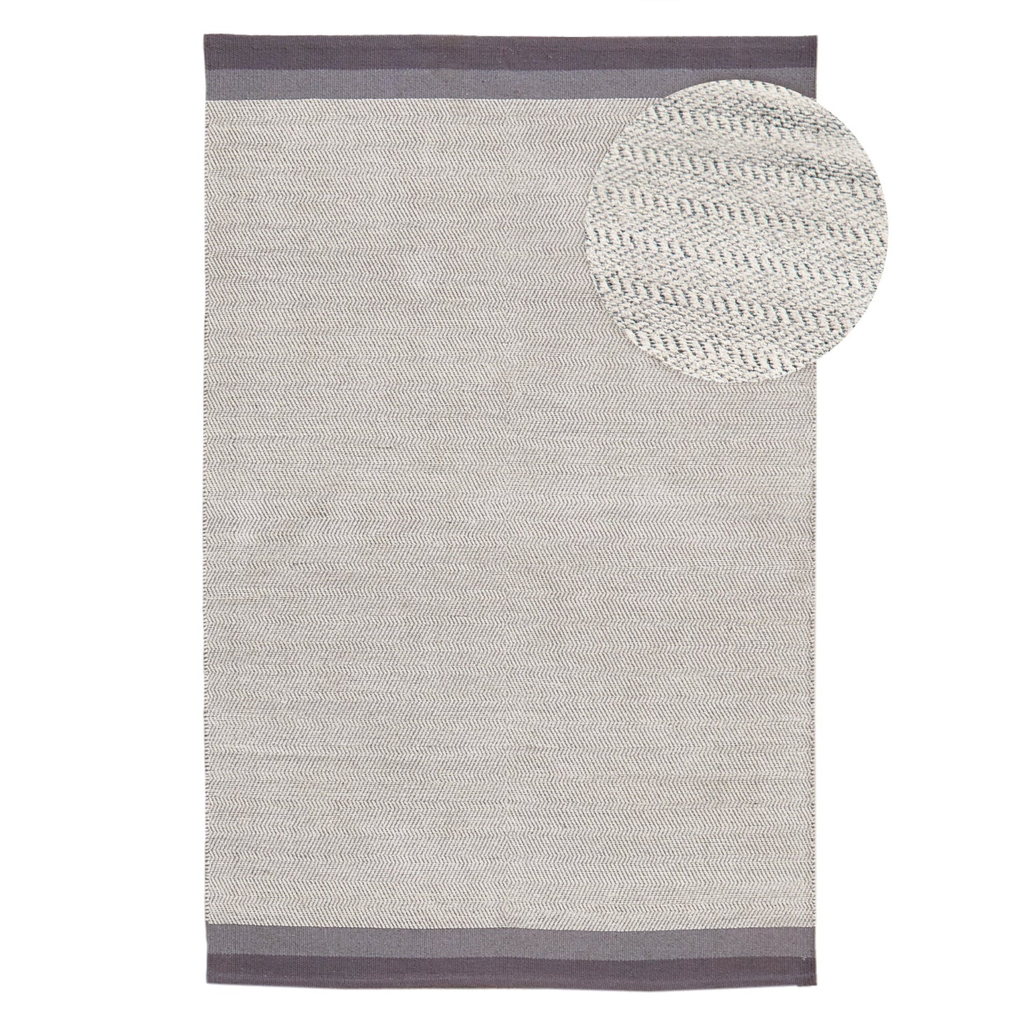 Elston Cotton Rug - Mist Grey - 160cm x 230cm