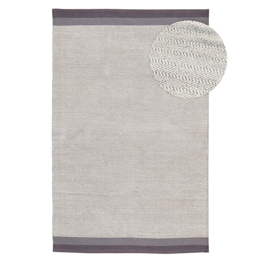 Elston Cotton Rug - Mist Grey - 160cm x 230cm