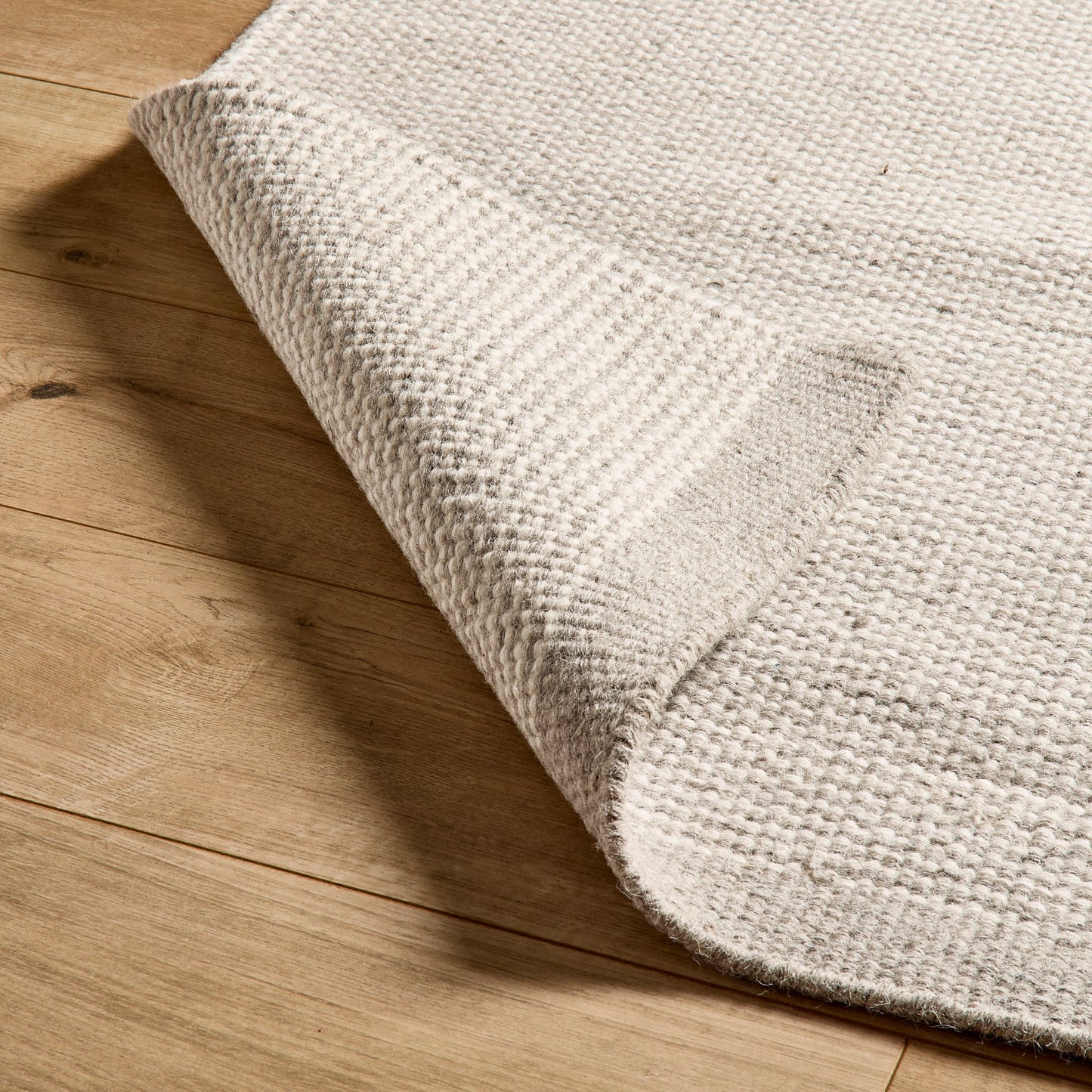 Cotham Clay & Natural Striped Wool with Cotton Rug - 160 x 230cm