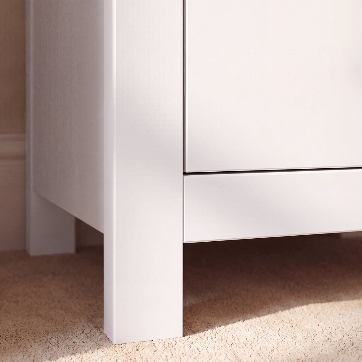 Bampton 3 Drawer Bedside Table - Set of 2 - Alabaster White - Laura James 