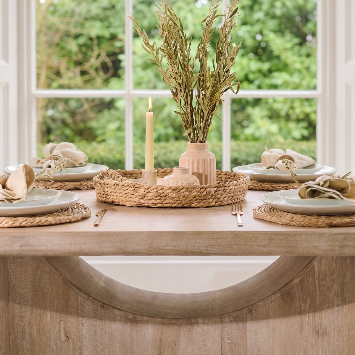 Octavia 220cm Limewash Dining Table - Laura James 