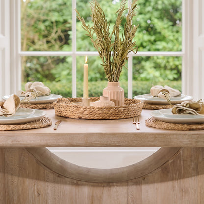 Octavia 220cm Limewash Dining Table Set - 6 Seater - Archer Natural Brown Dining Chairs - Whitewash Legs - Laura James 