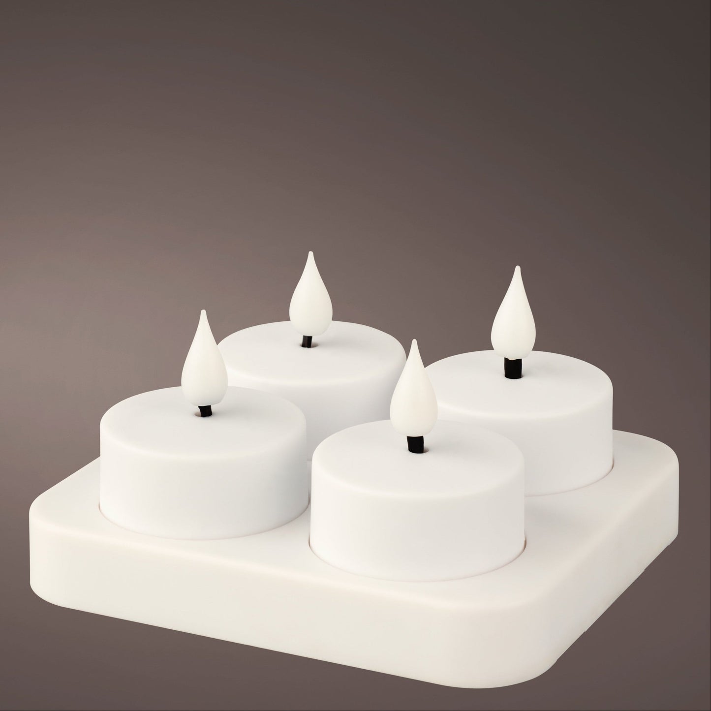 Samsta Warm White Rechargable Tea Lights - Set of 4 - Laura James