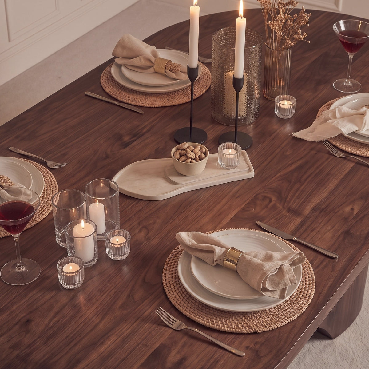 Octavia 220cm Coffee Brown Mango Wood Dining Table - Laura James 