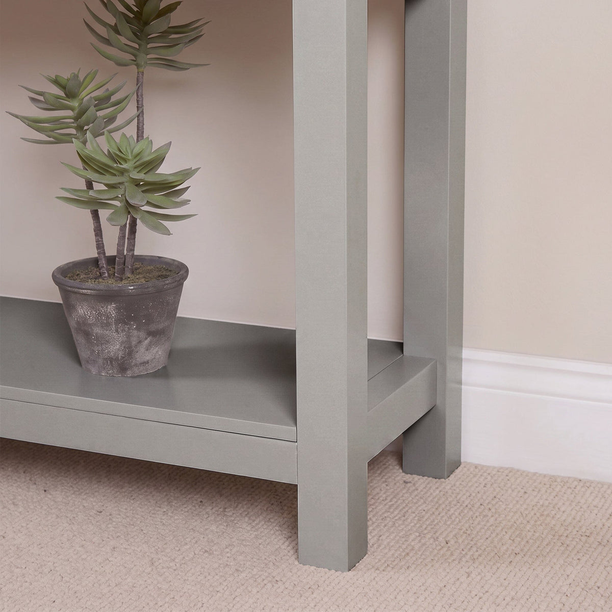 Bampton Stone Grey 3 Drawer Console Table - Laura James 