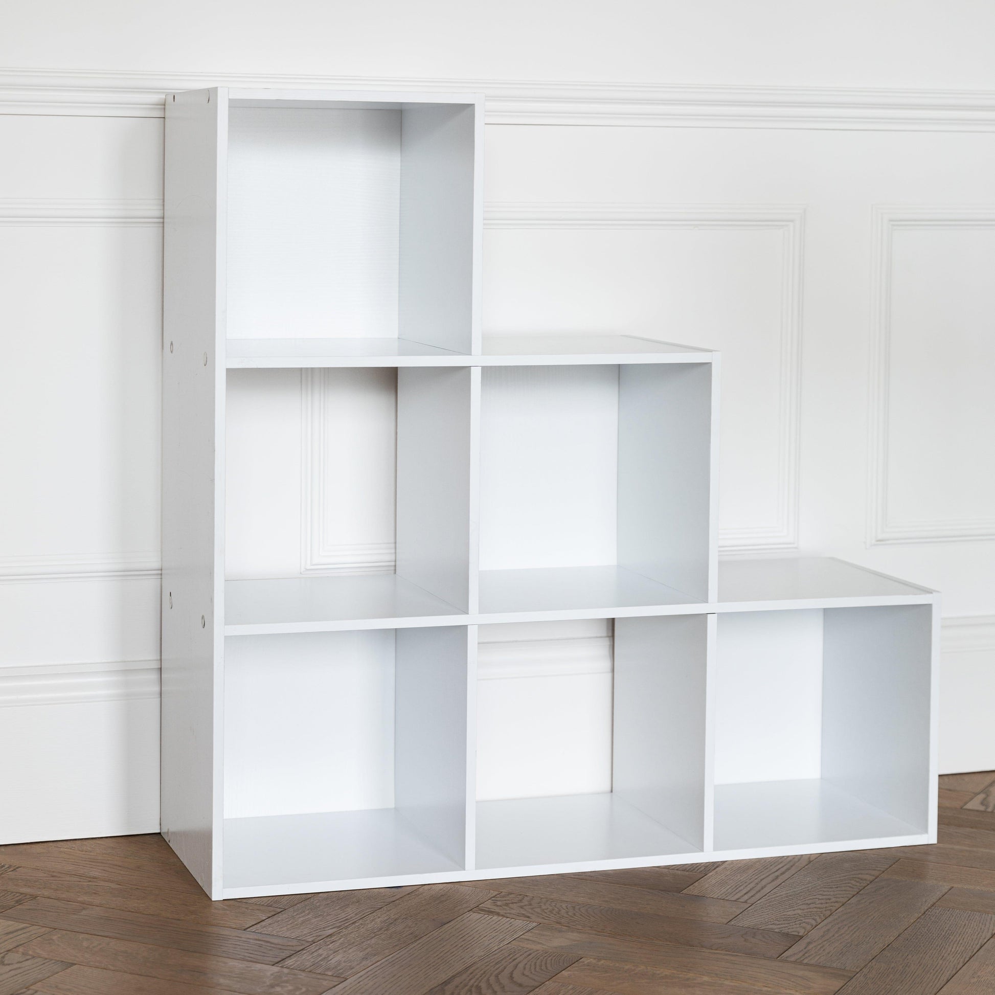 6 Cube bookcase ladder storage unit - white - Laura James