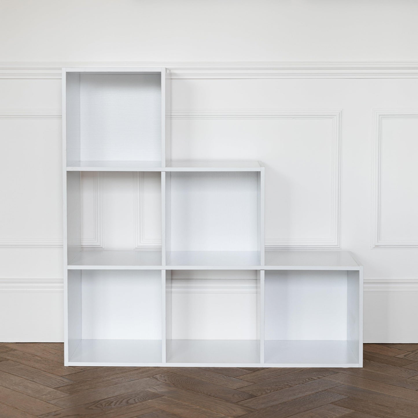 6 Cube bookcase ladder storage unit - white - Laura James