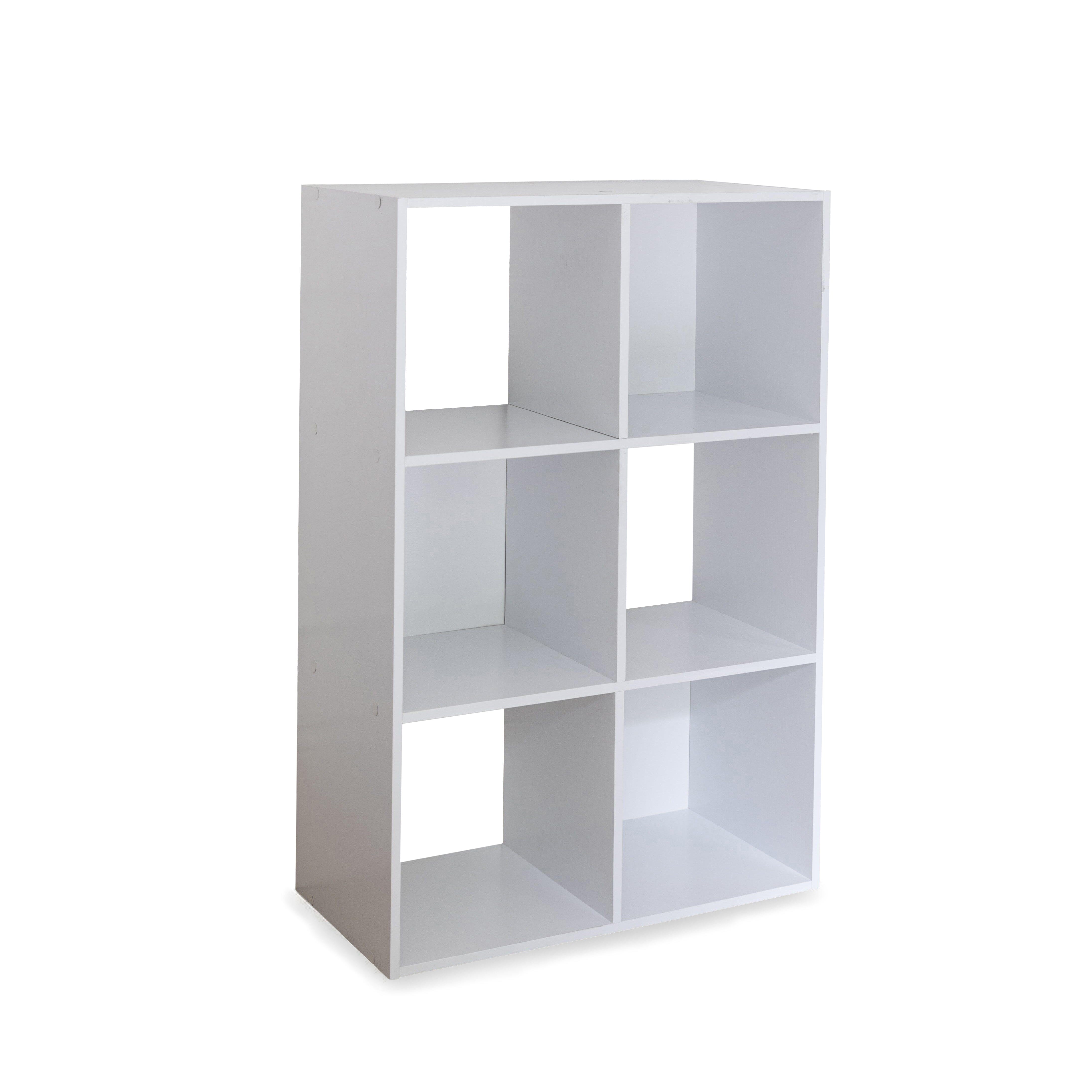 6-Cube top Storage Organizer, White