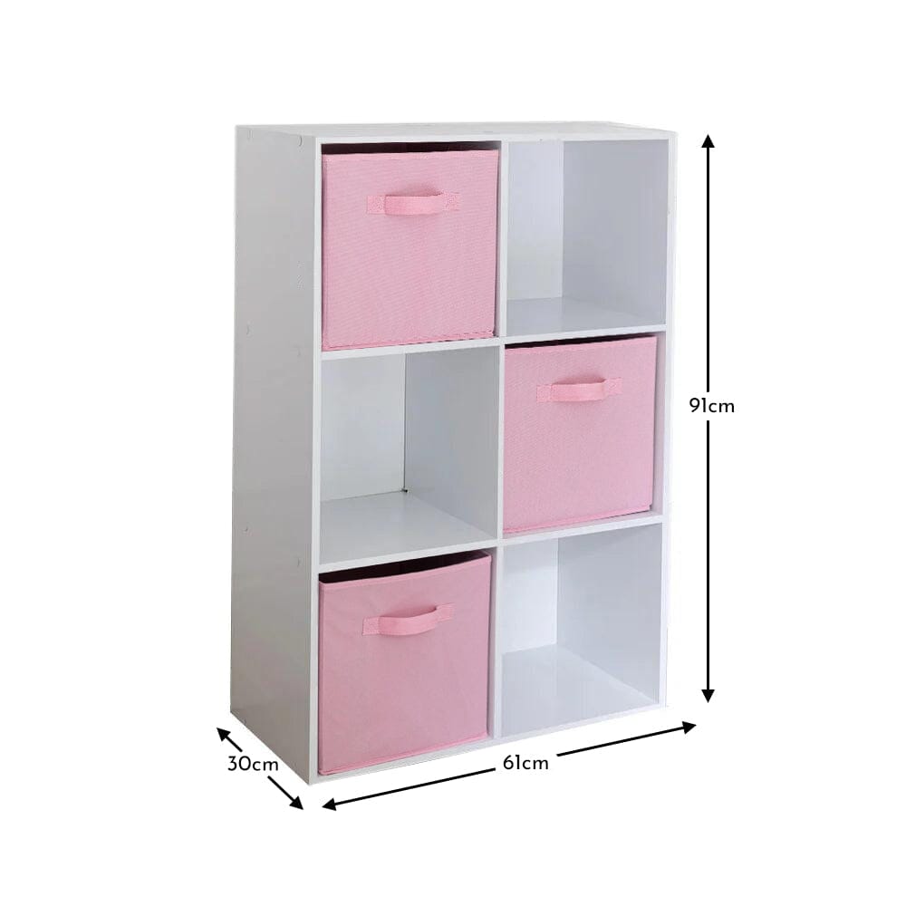 6-cube-white-bookcase-wooden-display-unit-shelving-storage-bookshelf-shelves-pink-basket-laura-james