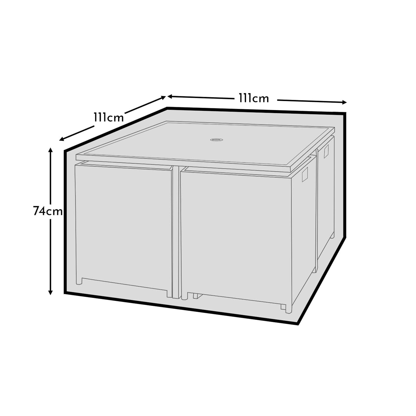 Garden Furniture Cover For 8 Seater Cube Dining Set - Laura James 