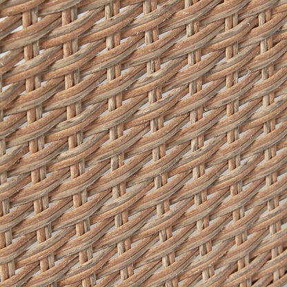 Cube 8 Seater Rattan Outdoor Dining Set -  Natural Brown Weave Polywood Top