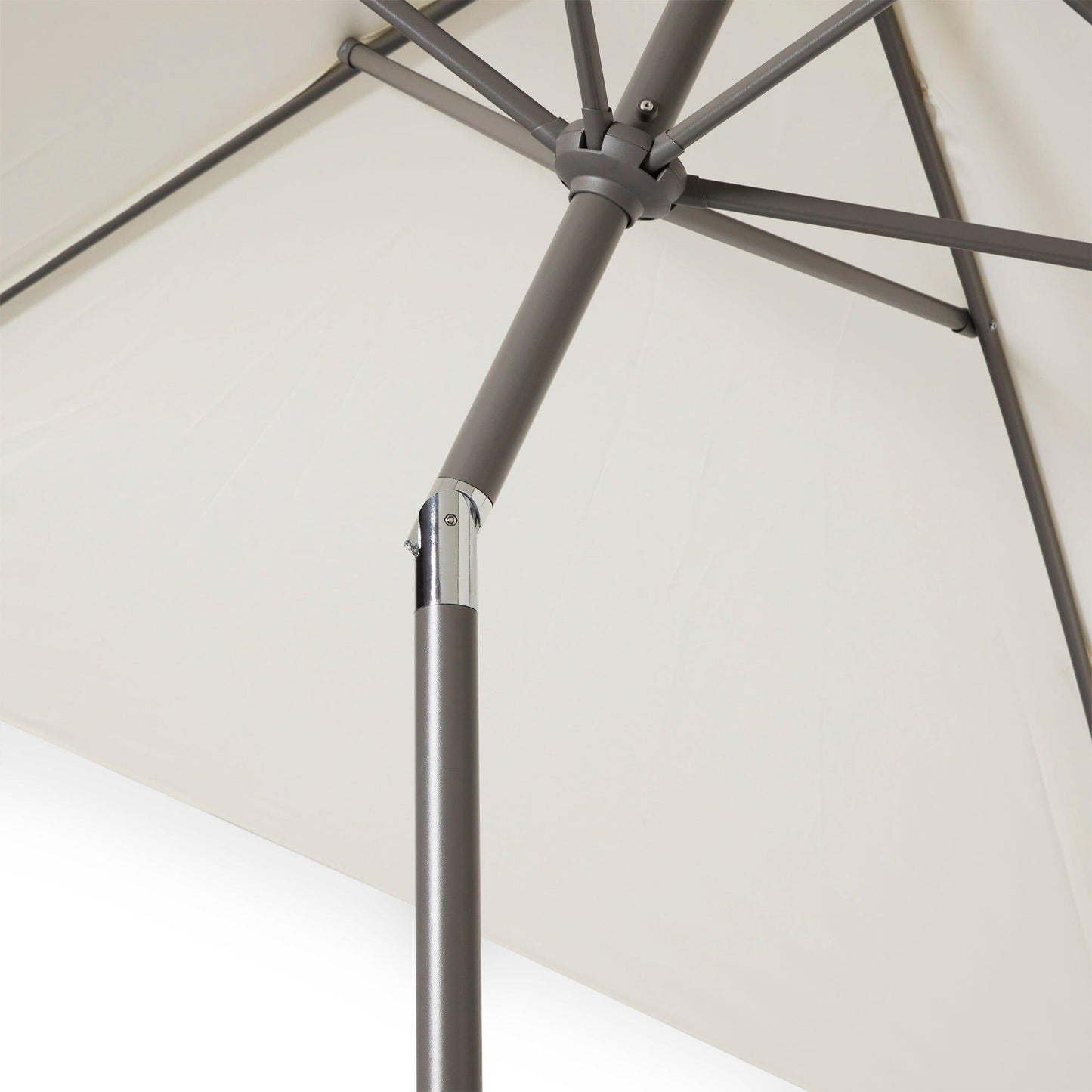 Cube 8 Seater Rattan Outdoor Dining Set with Cream Parasol - Natural Brown Weave