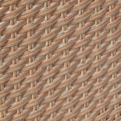 Cube 8 Seater Rattan Outdoor Dining Set with Grey LED Premium Parasol - Natural Brown Weave Polywood Top