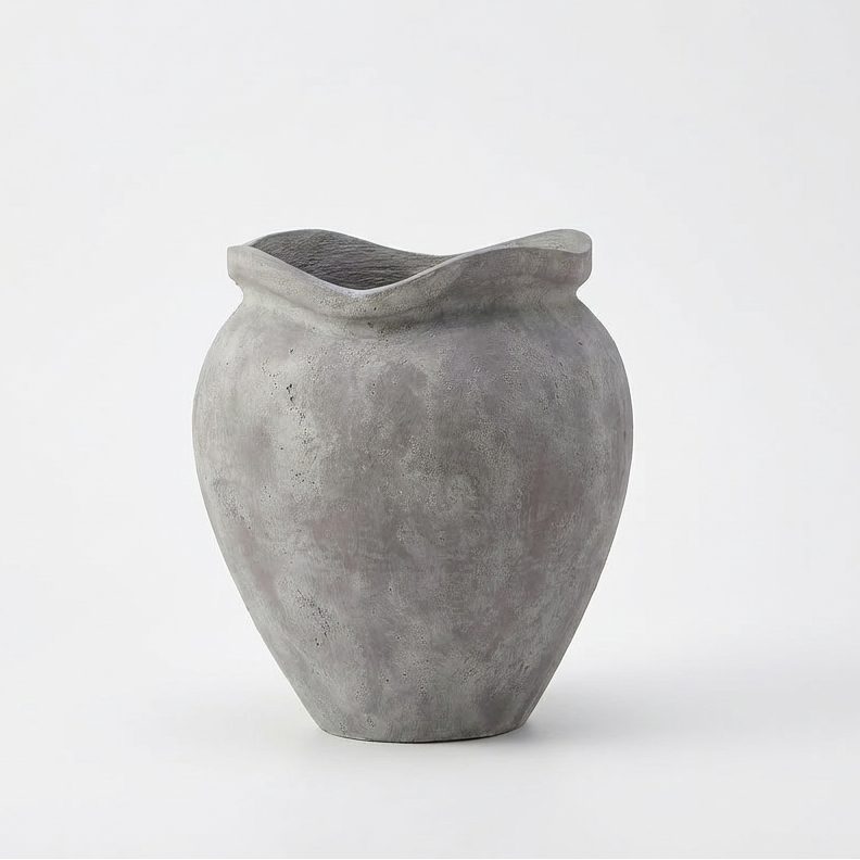 Tomar Fiber Cement 46cm Planter - Rustic Grey - Laura James