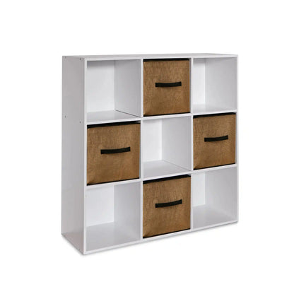 9 Cube Storage Unit with Jute Handled Box Drawers - Laura James