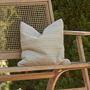 Elberton 45x45cm Cotton Striped Cushion Cover - Clay