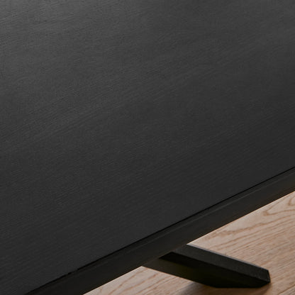 Amelia Black Wood Dining Table - Non Extendable