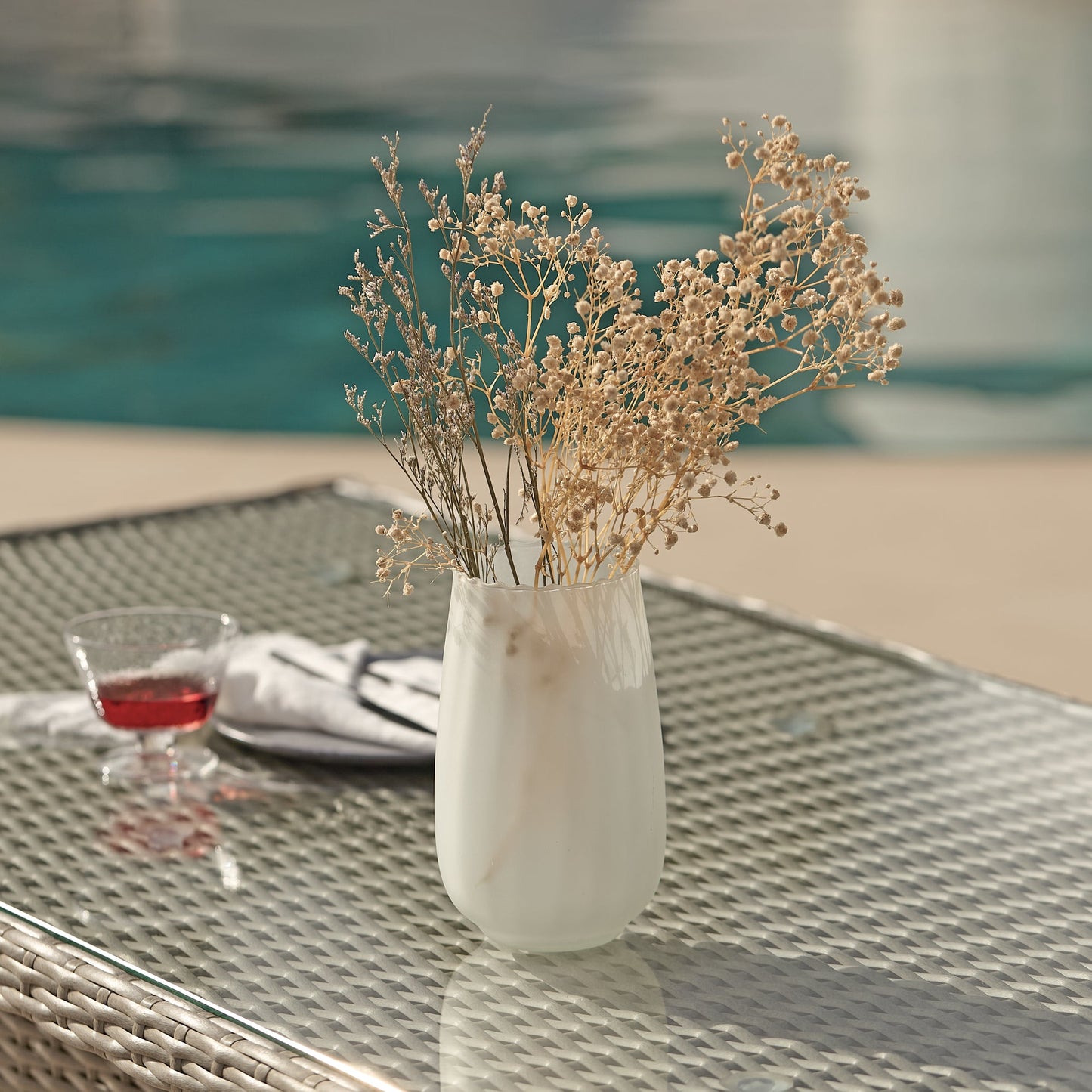 Aria Rattan Garden Raising Table - Laura James 