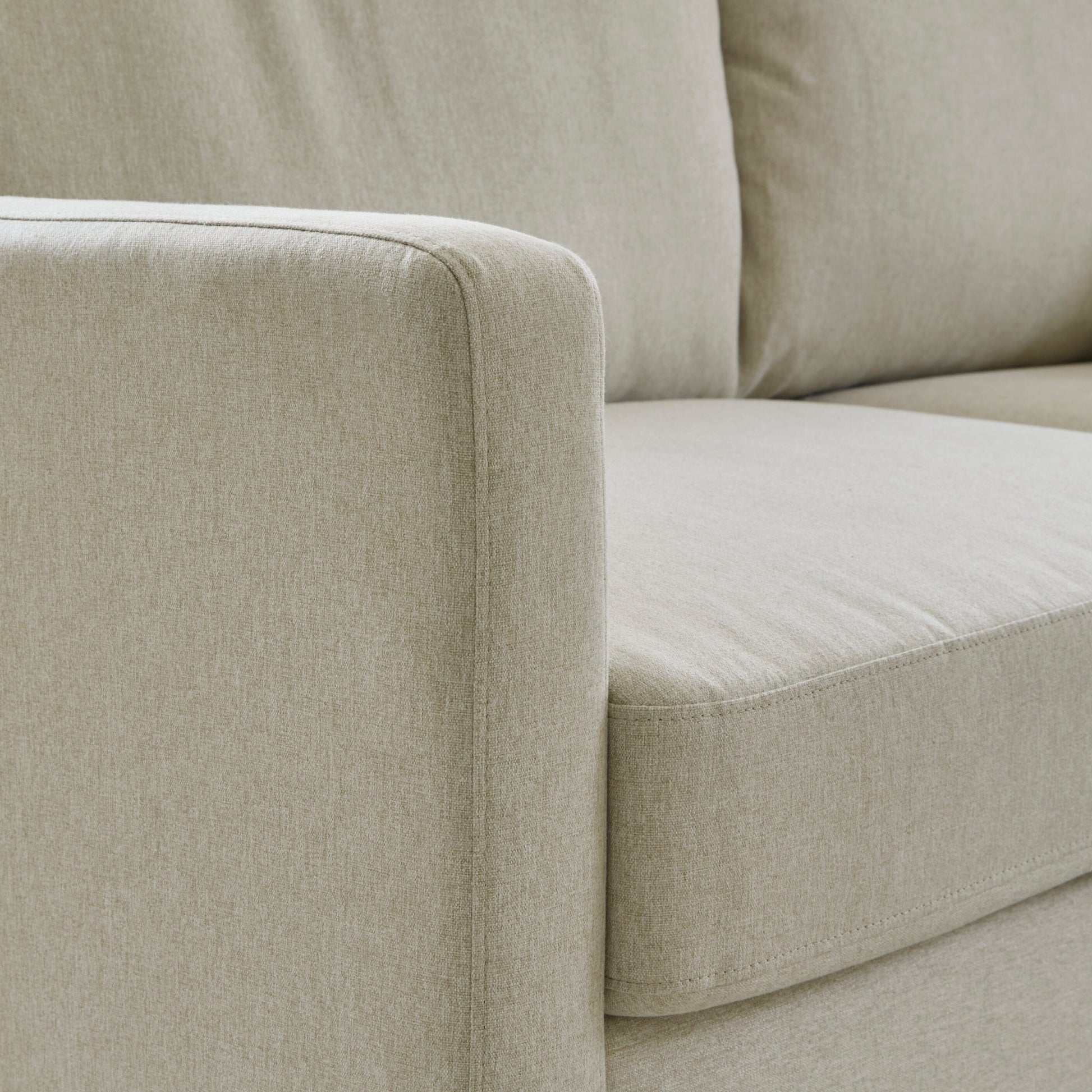 Ava Corner Sofa - Sand with Pale Oak Legs - Laura James