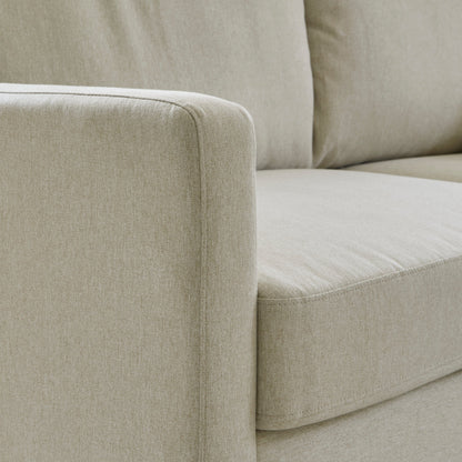 Ava Corner Sofa - Sand with Pale Oak Legs - Laura James