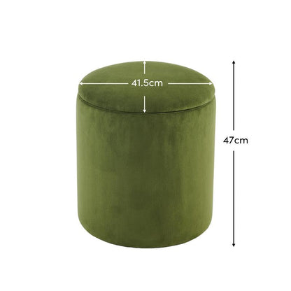 Abigail Storage Pouffe/Footstool - Fern Green - Laura James